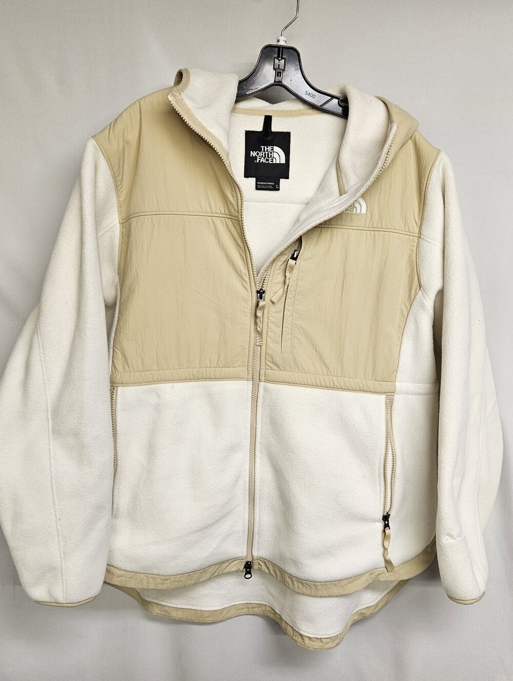 The North Face White Denali Polartec Fleece Hoodie Jacket Women's X-Large